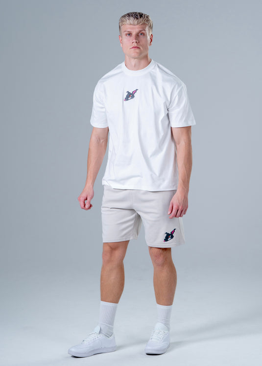 Men Oversized Cotton Shorts Sand apricot