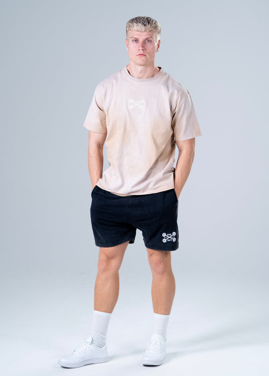 Men Oversized Heavyweight Vintage T-shirt Khaki