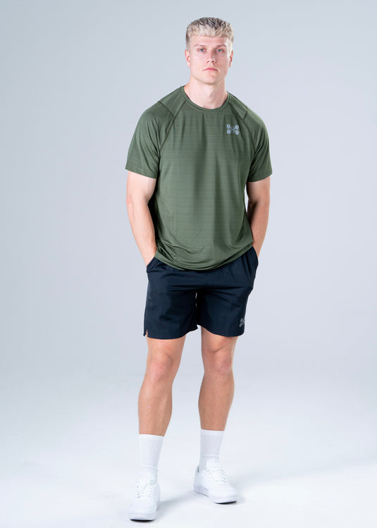 Men Muscle Fit Performance T-shirt Army Green