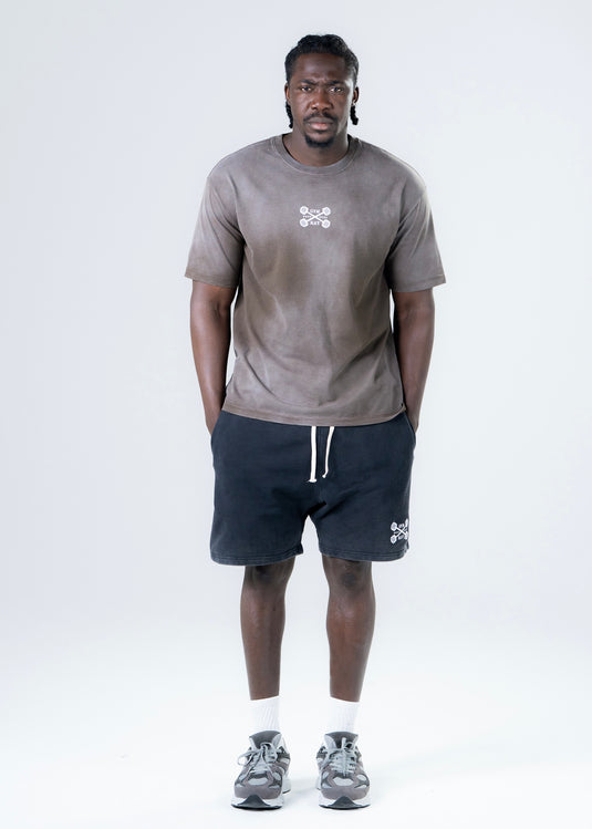 Men Oversized Heavyweight Vintage T-shirt Brown