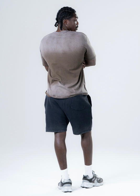 Men Oversized Heavyweight Vintage T-shirt Brown