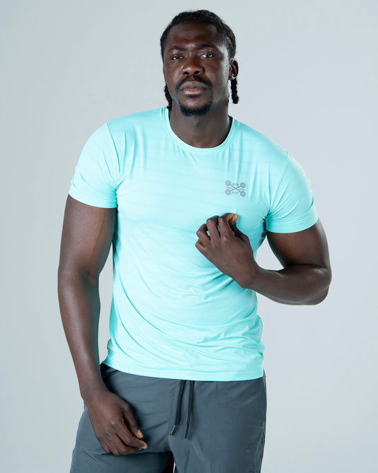 Men Dry Fit Running T-shirt Mint Wave Green