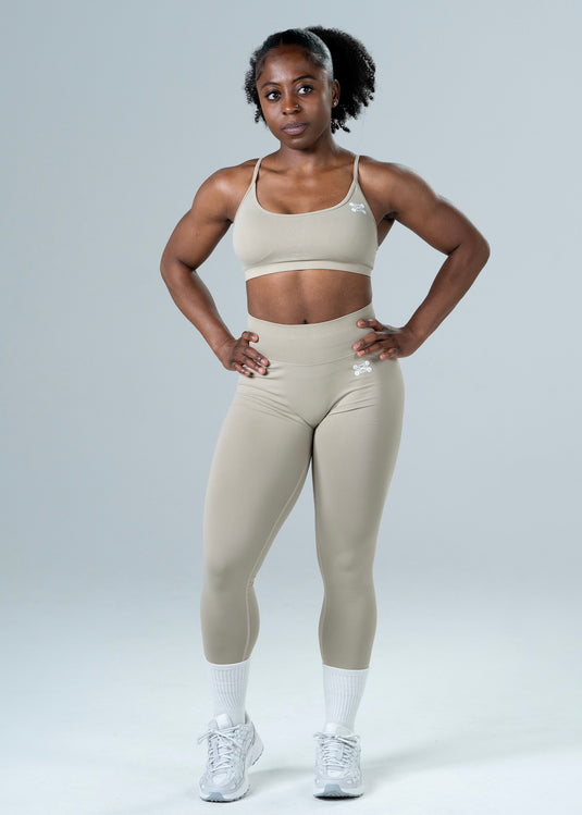 Women Scrunch Butt Lift Leggings Beige