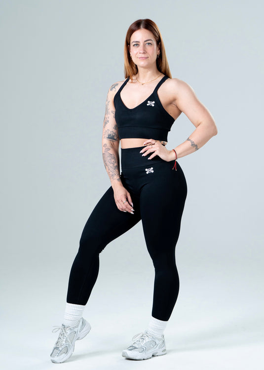 Women Seamless Sculpt Scrunch Leggings Black