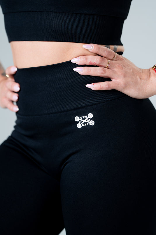 Women Seamless Sculpt Scrunch Leggings Black