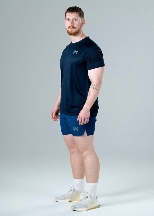 Men Breathable Performance T-shirt Navy