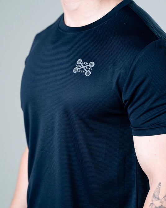 Men Breathable Performance T-shirt Navy