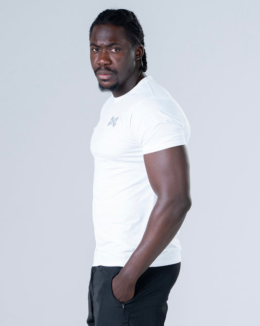 Men Dry Fit Running T-shirt White