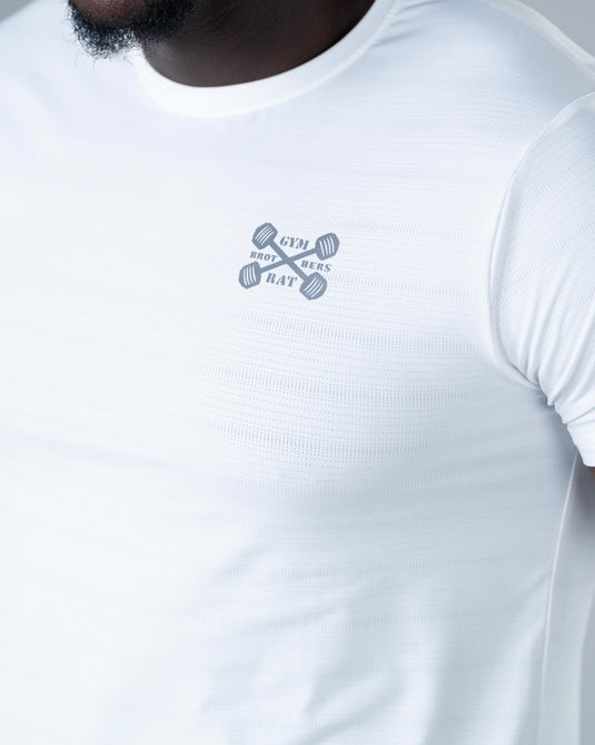 Men Dry Fit Running T-shirt White