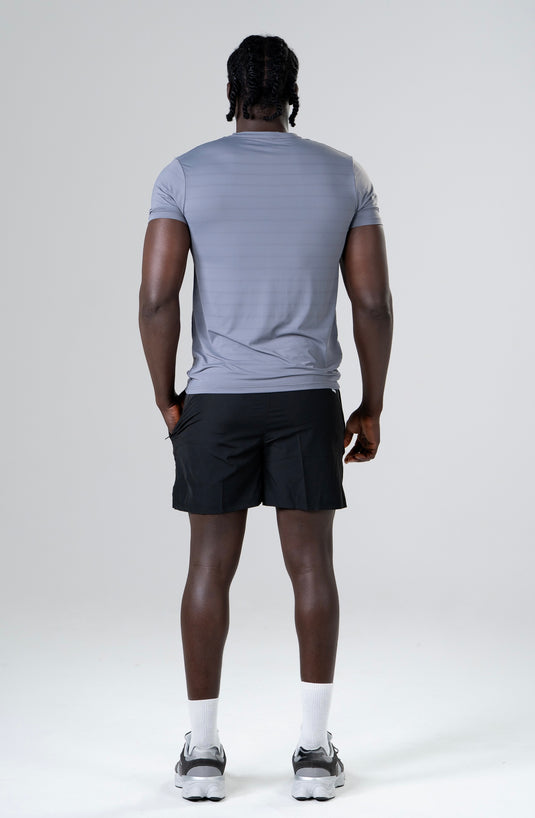 Men Dry Fit Running T-shirt Light Gray