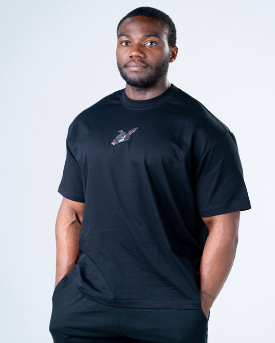 Men Oversized Cotton T-Shirt Black