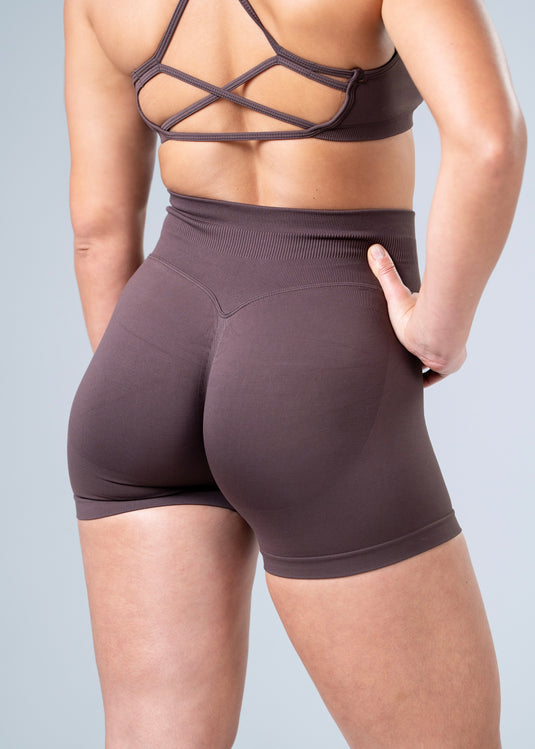 Women Scrunch Butt Lift Shorts Brown
