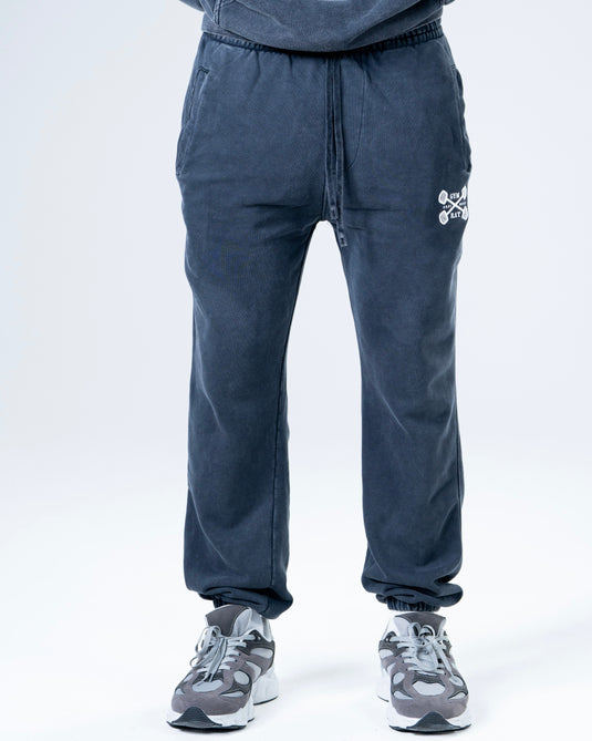 Men Oversized Heavyweight Vintage Joggers Dark Gray