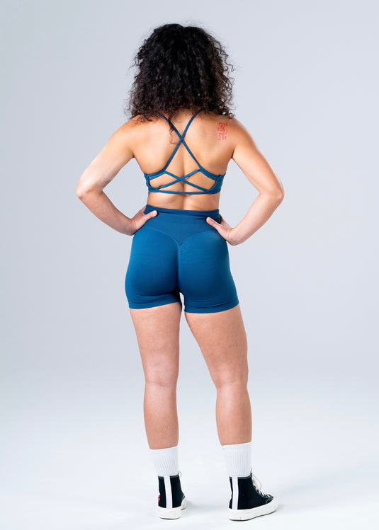 Women Scrunch Butt Lift Shorts Navy