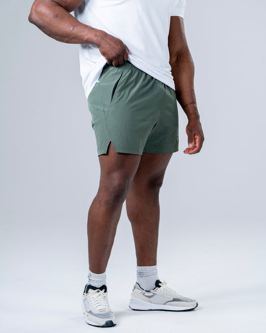 Men Running Performance Shorts Army Green