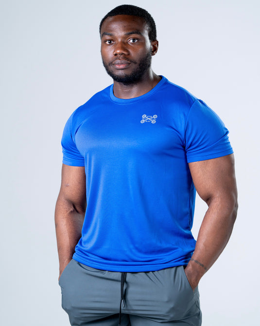 Men Breathable Performance T-shirt Blue