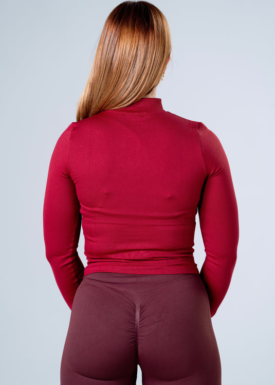 Women Perfomance Seamless Jacket Red