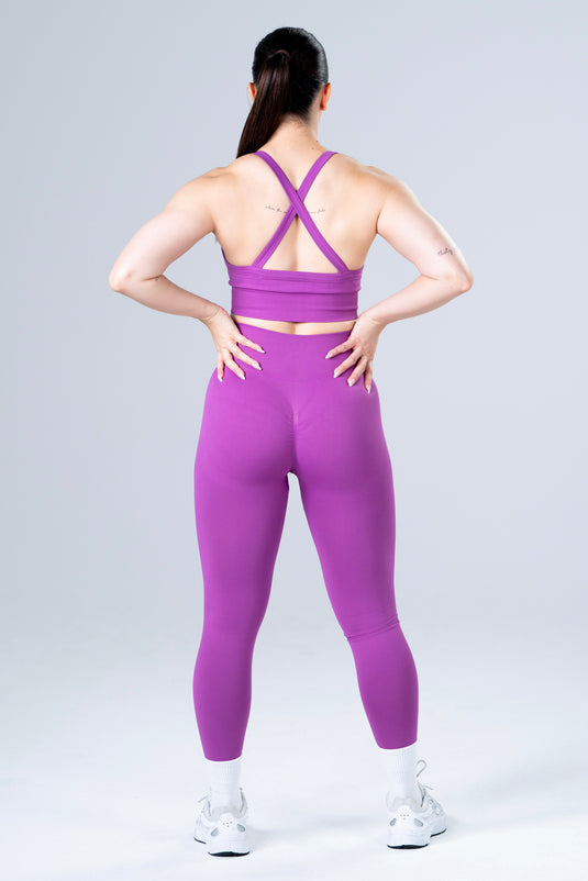 Women Seamless Sculpt Cross Bra Light Purple