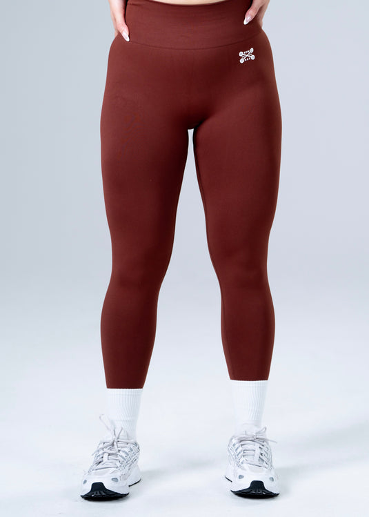 Women Seamless Sculpt Scrunch Leggings Brown