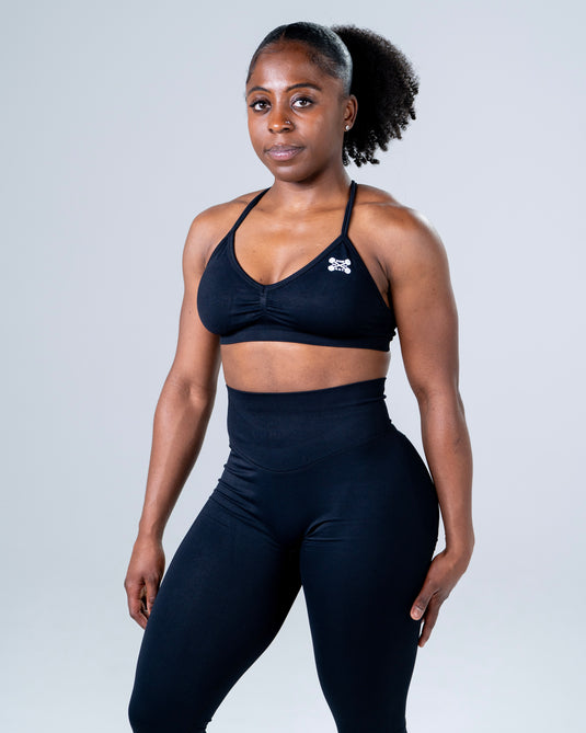 Women Seamless Adjustable Bra Black