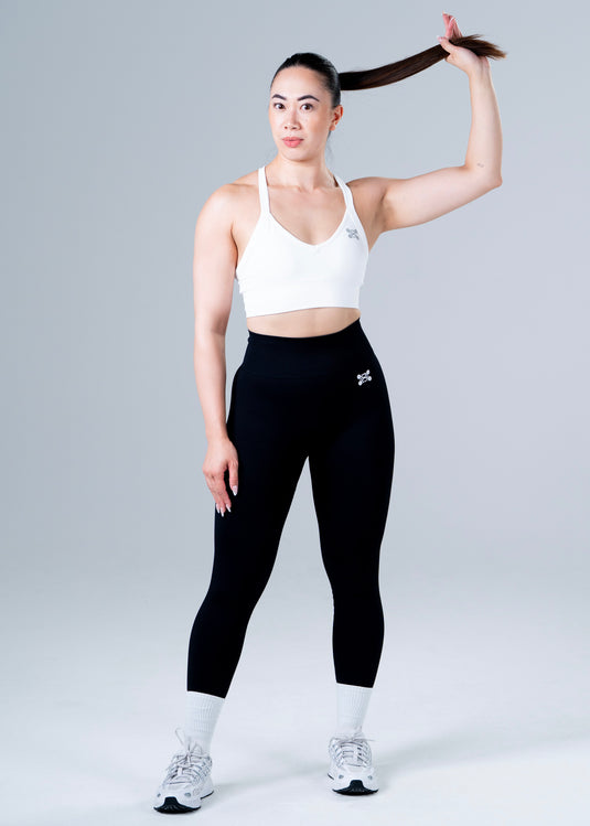 Women Seamless Sculpt Cross Bra White