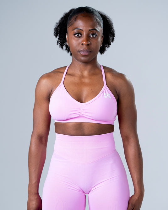 Women Seamless Adjustable Bra Light Pink