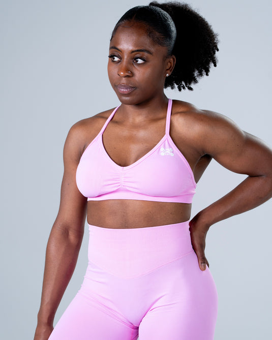 Women Seamless Adjustable Bra Light Pink