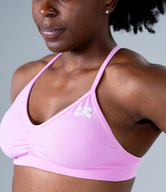 Women Seamless Adjustable Bra Light Pink