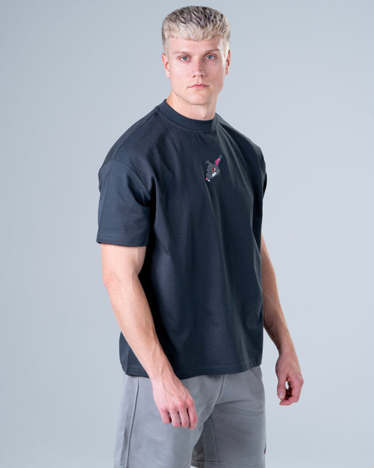 Men Oversized Cotton T-Shirt Carbon Gray