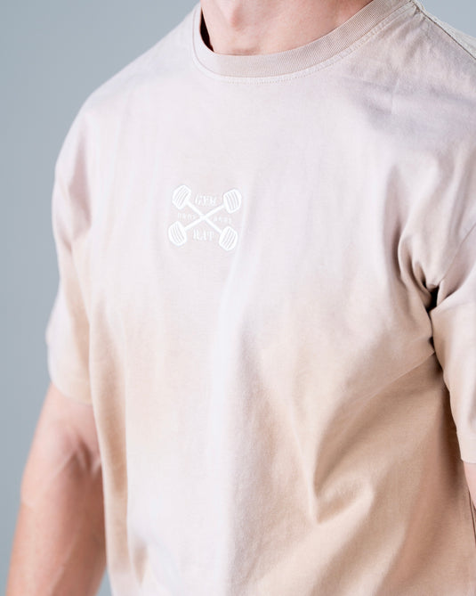 Men Oversized Heavyweight Vintage T-shirt Khaki