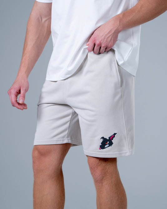 Men Oversized Cotton Shorts Sand apricot