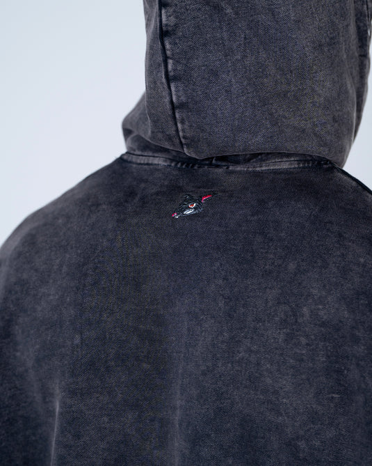 Men Oversized Heavyweight Vintage Hoodie Black