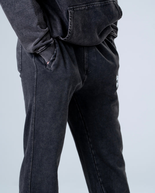 Men Oversized Heavyweight Vintage Joggers Black
