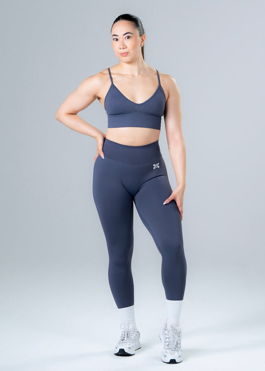 Women Seamless Knitted Classic Bra Grey