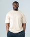 Men Oversized Heavyweight Vintage Printed T-shirt Khaki