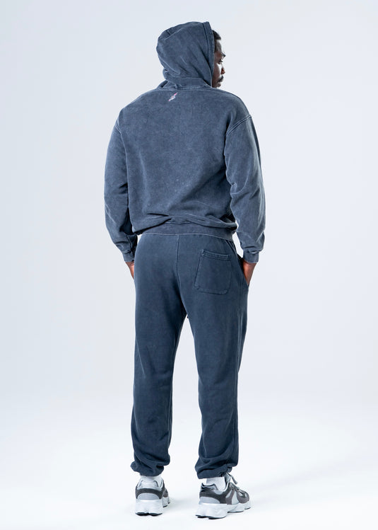 Men Oversized Heavyweight Vintage Hoodie Dark Gray