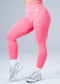 Women Seamless Sculpt Scrunch Leggings Pink