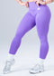 Women Seamless Sculpt Scrunch Leggings Purple