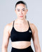 Women Seamless Knitted Cross-Back Bra Black