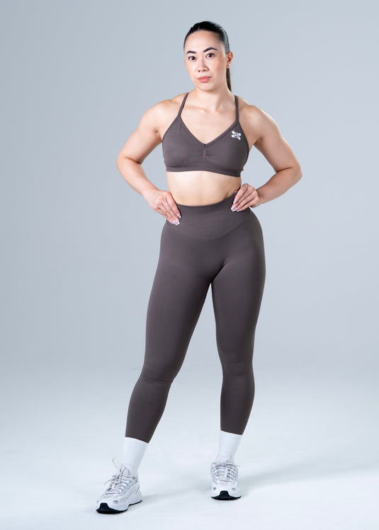 Women Seamless Adjustable Bra Khaki
